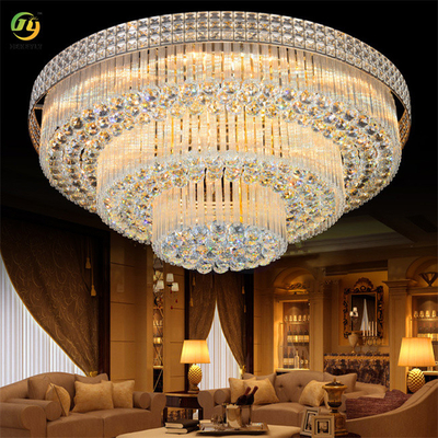 Классическая роскошная золотая современная светодиодная хрустальная потолочная лампа E14 с цоколем лампы