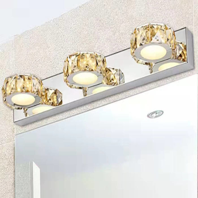 Ясная нержавеющая сталь Bathroom привела кристаллическую лампу 46 x 5cm зеркала