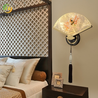 Новая лампа стены коридора лампы стены лист вентилятора цвета эмали меди китайского стиля