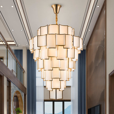 Современная вилла гостиная лестница Большая люстра гостиничный лобби роскошная подвесная лампа
