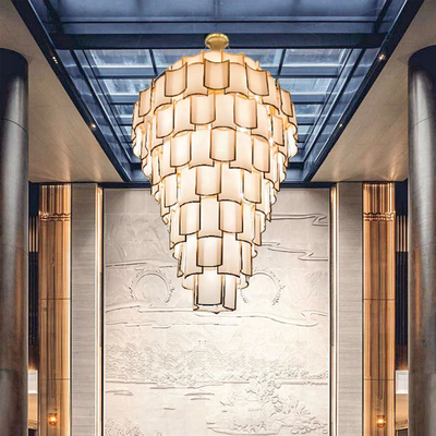 Современная вилла гостиная лестница Большая люстра гостиничный лобби роскошная подвесная лампа