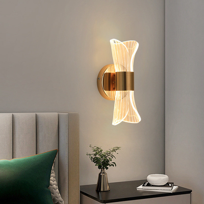 Современный светодиодный акриловый металл прозрачный стреммер Стенный свет для спальни проход гостиная