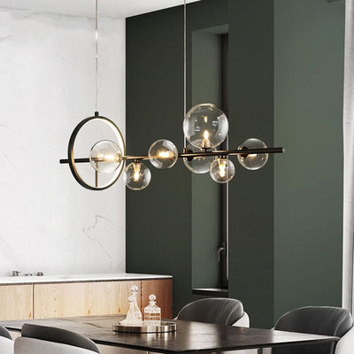 Линейный современный привесной свет G9 для металла кухни столовой ясного стеклянного черного