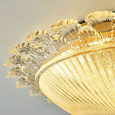 Искусство утюга золота спальни стеклянное + стекло искусства привели потолочное освещение держателя поверхности