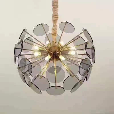 Постмодернистский стеклянный роскошный Dia 700mm света AV85V шкентеля Кристл спальни