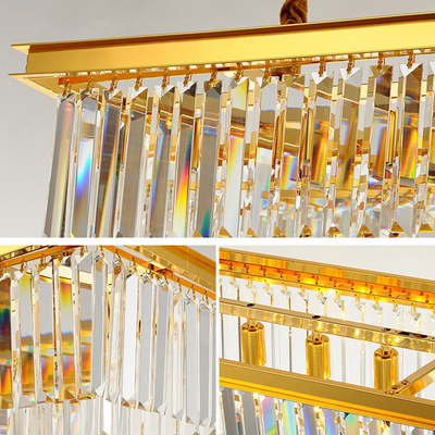 Крытое декоративное современное привесное золото L90*W35*H50cm потолочных освещений Кристл