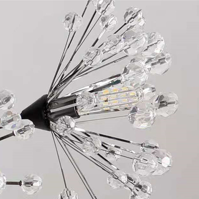 H50cm Crystal LED Современный подвесной светильник в спальне отеля