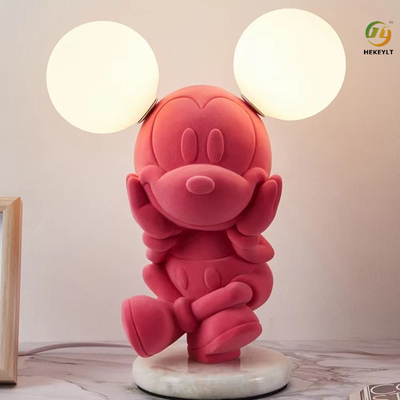 Мышь Mickey мультфильма лампы ухода за больным стекла G4 смолы для спальни девушки