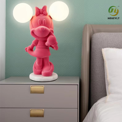 Мышь Mickey мультфильма лампы ухода за больным стекла G4 смолы для спальни девушки