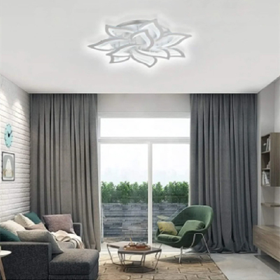 Цветок приведенный потолочного освещения акриловой художественной спальни современный простой декоративный белый