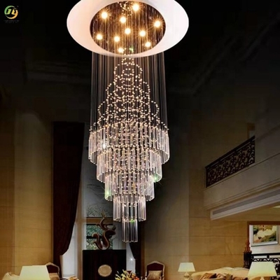 Подвесной светильник хрустальной люстры Gu10 Индивидуальный прозрачный свадебный дизайнер со светодиодной подсветкой