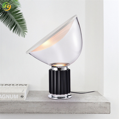 Простая алюминиевая светодиодная лампа для прикроватной тумбочки, гостиная, спальня, стекло