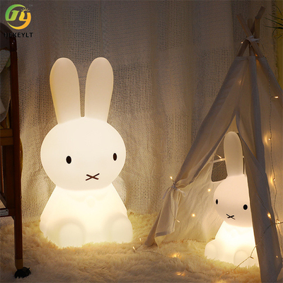 Лампа кролика PE дистанционного управления RGB Dimmable материальная белая для спальни