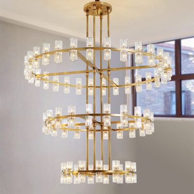 Кристаллический свет приведенный украшения роскошной гостиницы виллы люстры американской минималистской мягкий