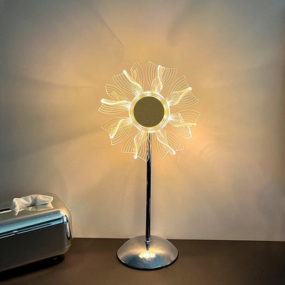 Настольная лампа ресторана нордической декоративной настольной лампы ухода за больным солнцецвета алюминиевая