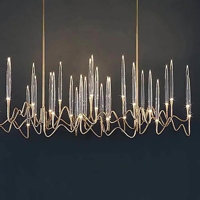 Линия люстра стрелки приемной гостиницы ресторана дизайна искусства люстры лампы Кристл