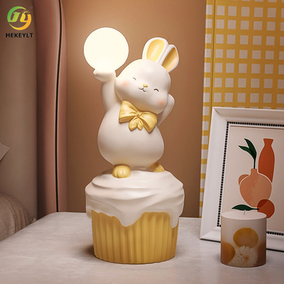 Милая настольная лампа кролика для комнаты детей исследования комнаты прожития спальни