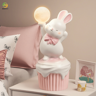 Милая настольная лампа кролика для комнаты детей исследования комнаты прожития спальни