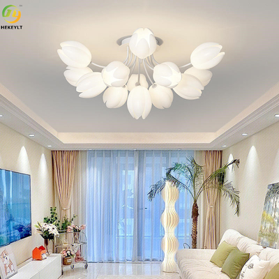 Потолочное освещение тюльпана G9 сливк чувства дизайна французское для спальни живущей комнаты