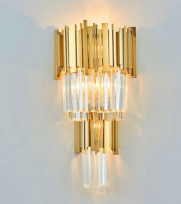 Лампа стены высоты 550mm постмодернистская стеклянная Кристл ширины 350mm для гостиницы