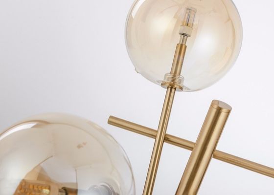 настольная лампа ухода за больным шариков металла E14 3 6kg 220*510mm роскошная для гостиницы
