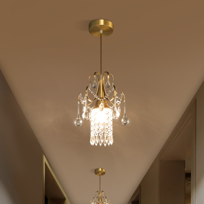 Свет D23*H30cm шкентеля золота Кристл изготовленной на заказ квартиры современный
