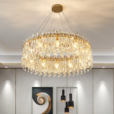 Причудливая спальня декоративное 110lm привесной лампы Кристл золота